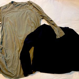 Pact 3/4 sleeve maternity shirts x2